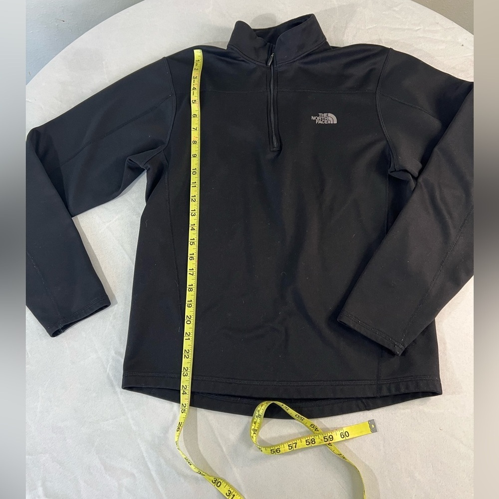 The North Face Mens Small Black 1/4 Zip Pullover Jacket Fleece Lightweight - Picture 2 of 6